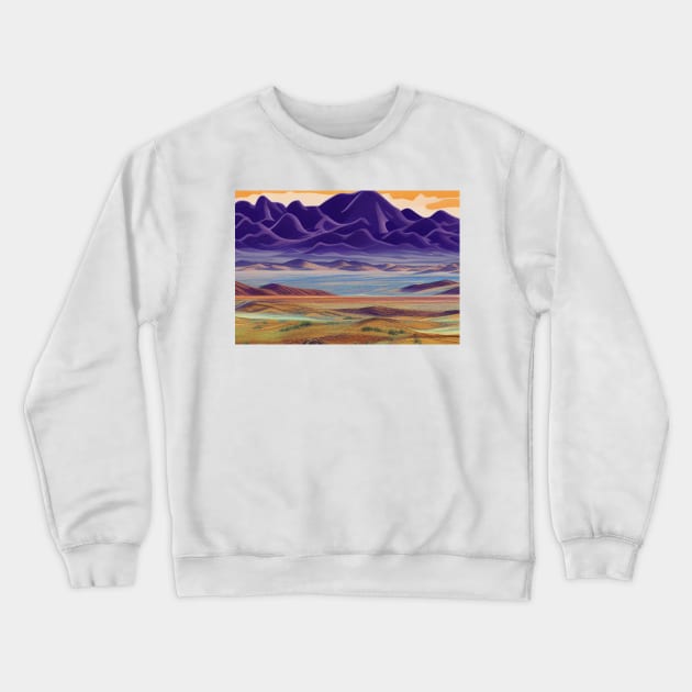 Mongolia Landscape Crewneck Sweatshirt by Shadowbyte91